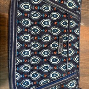 Vera Bradley Navy and Teal Patterned Toiletry Bag